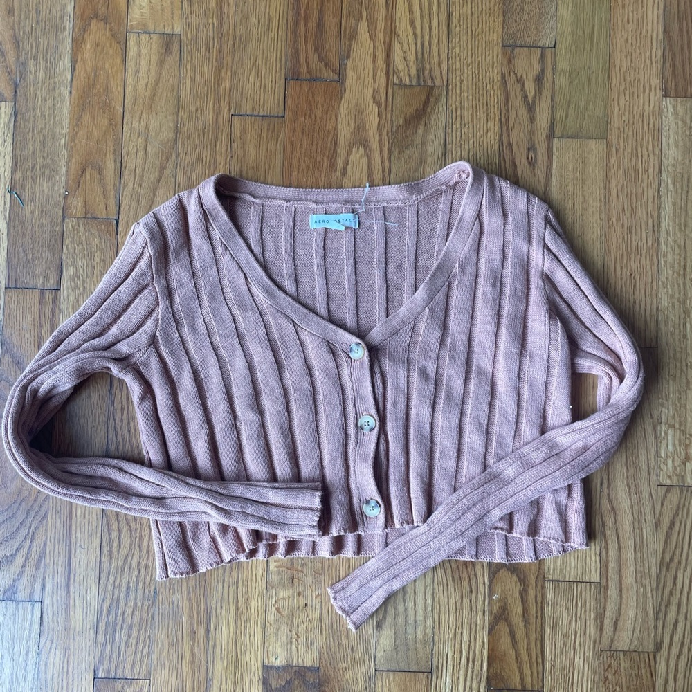 cute aeropostale cropped cardigan/sweater
